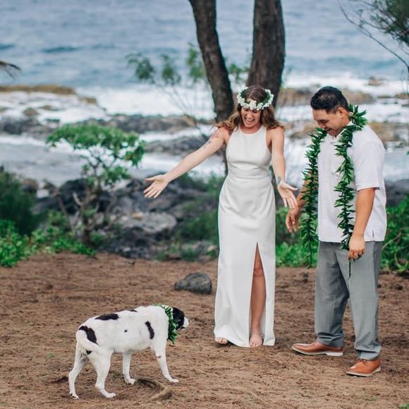 BCBGMaxAzria Lace Up Racerback Gown Dress Size 4 - Picture 4 of 5